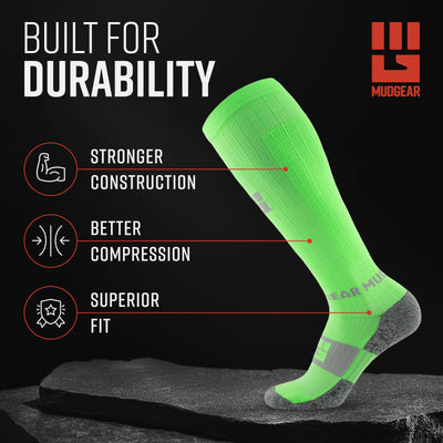 Tall Compression Socks (Neon Green)