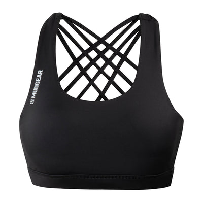 Women's Performance Sports Bra with Pockets - Black