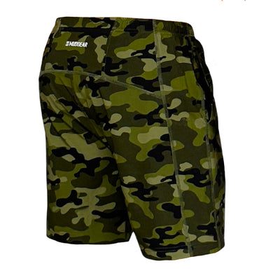 Men's Freestyle Running Shorts (Green Camo)