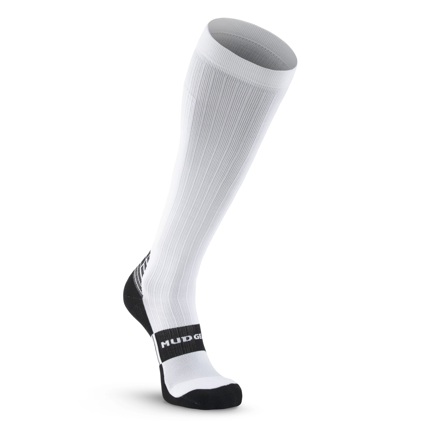Mudgear tall compression socks white for men