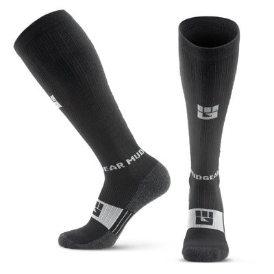 Mudgear Merino Wool Black/Gray Compression Socks