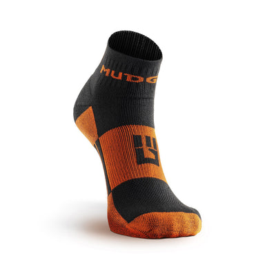 MudGear Quarter Sock Black Orange