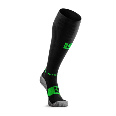 High-Quality Tall Compression Socks (Black/Green)