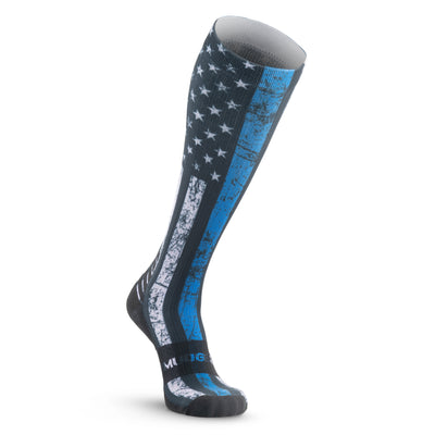 MudGear Custom First Responder Blue Line Compression Sock 