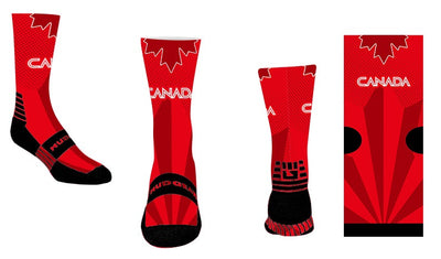 CLEARANCE ITEM - MudGear Custom Canada Crew Height Socks (1 Pair)
