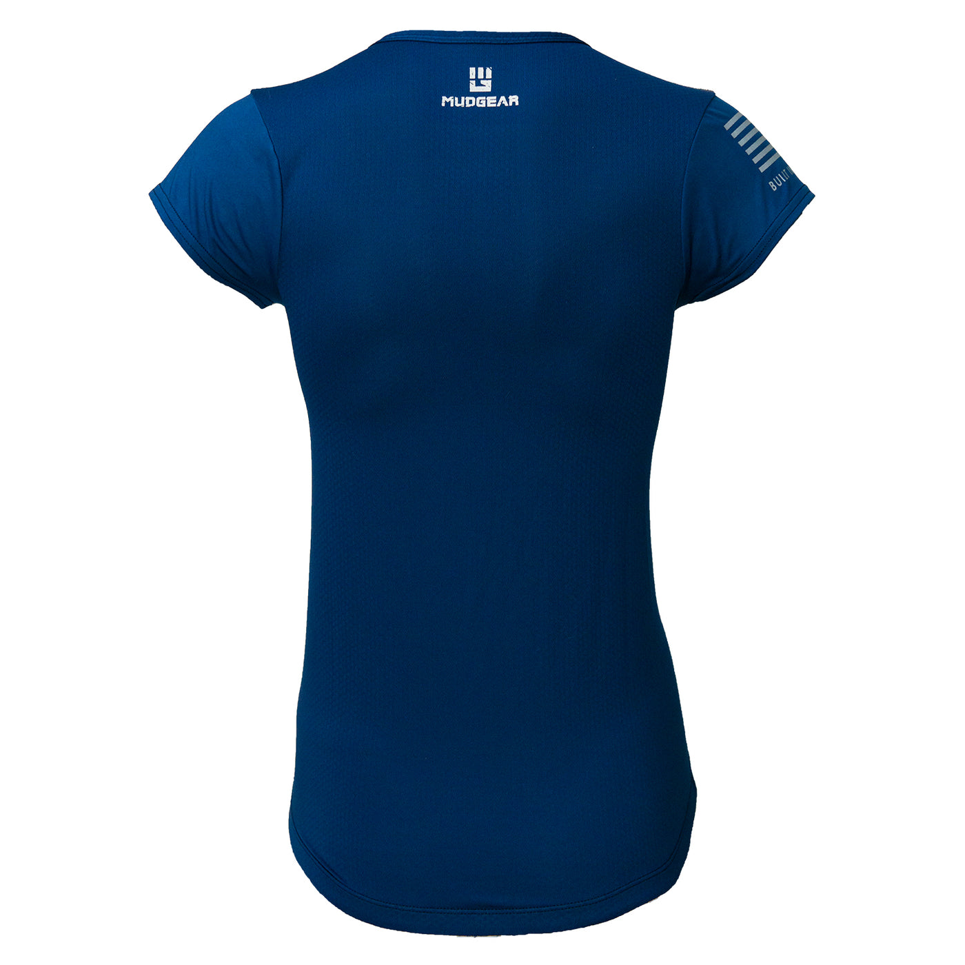 Mudgear Women’s Fitted Performance Shirt - Short Sleeve Back (Navy)